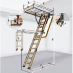 FAKRO - 1. LWK típus egyedileg rendelhető méretei padláslépcső