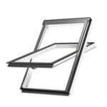 FAKRO - FTU-V U4 billenő fa tetőtéri ablak fehér PU bevonattal